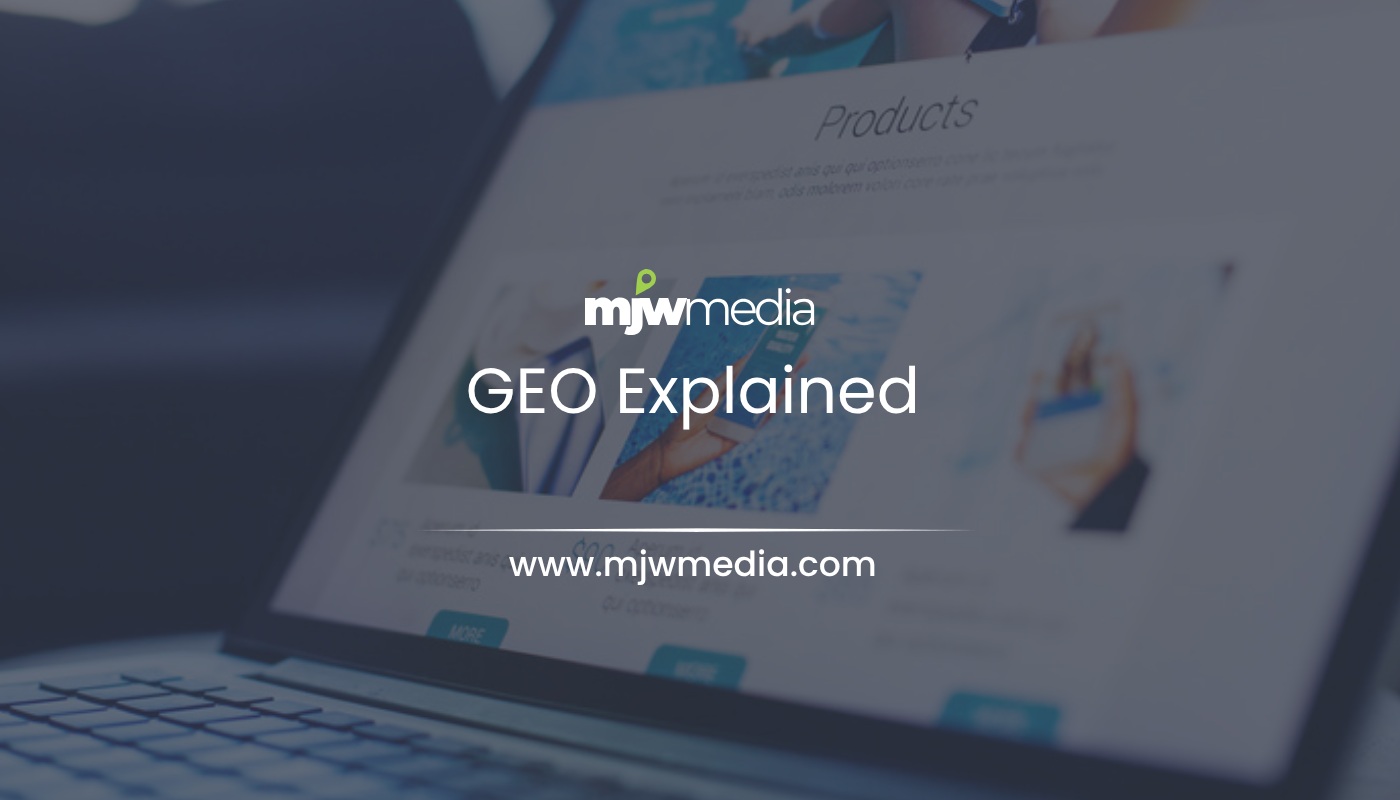 Generative engine optimization concept showing ai tools citing a business, mjw media geo guide