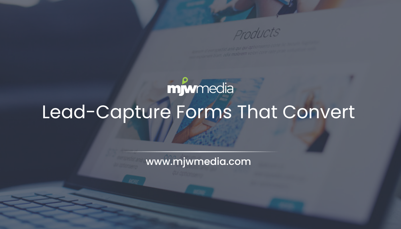 Lead-capture form on a small business website optimized for conversions by mjw media