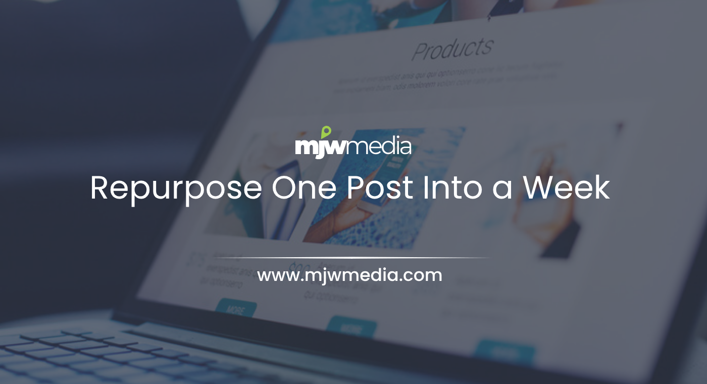 Repurpose one blog post into a week of content