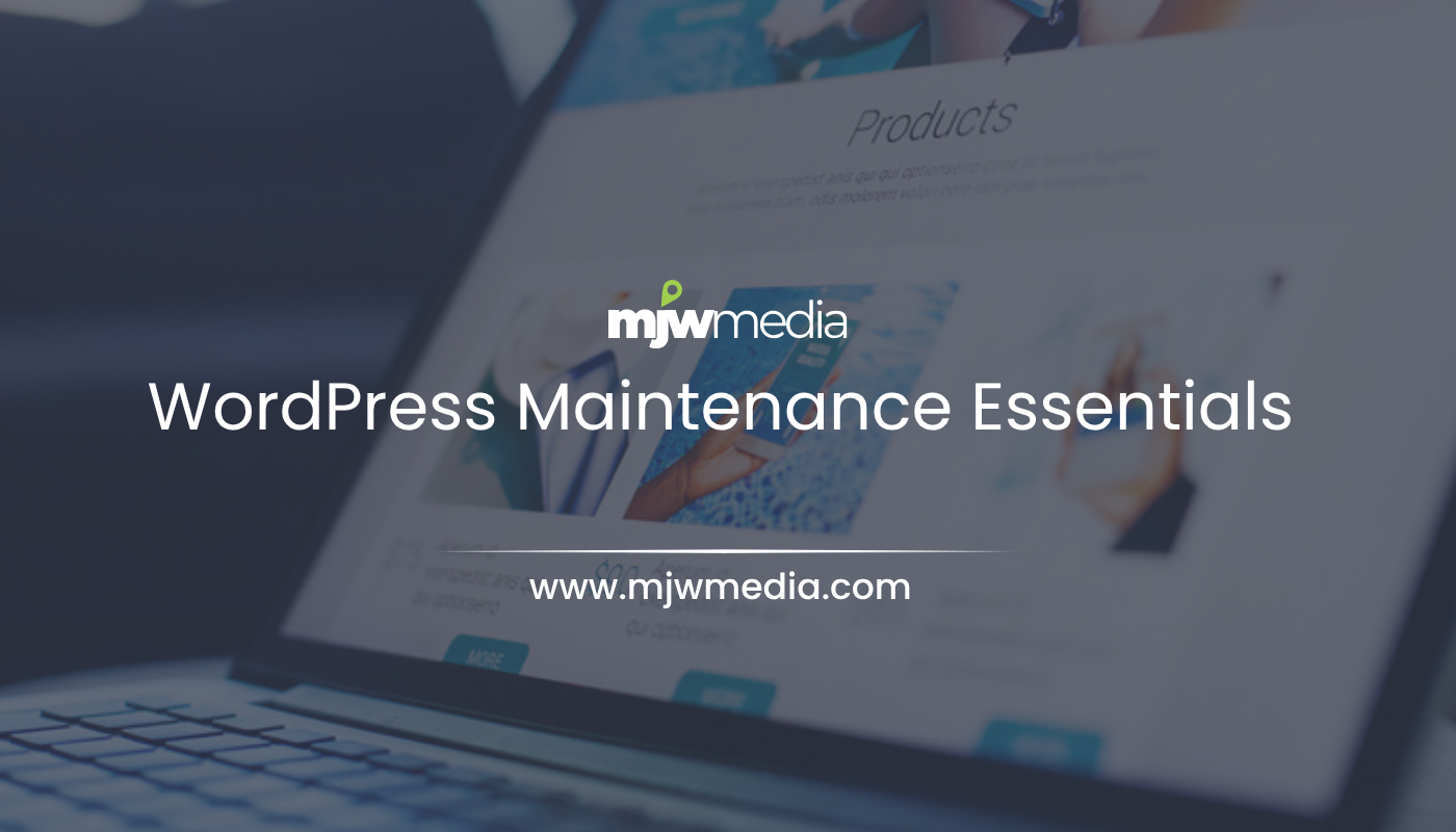 Web design & seo servicing long island businesses for 15+ years 57 Wordpress maintenance dashboard showing updates, backups, and security checks managed by mjw media